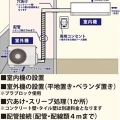 新品エアコン取り付け費込みの画像