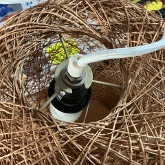 ペンダントライト🔆おしゃれ🌱天井照明ニトリLED電球💡定格電圧100V適用ランプE 26口金白熱電球/電球型蛍光灯/LED電球茶色の画像