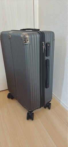 新品未使用【大容量M65L、軽い】キャリーバッグ、ダークグレー