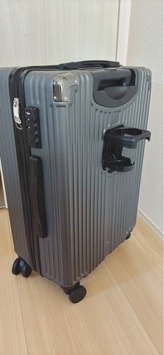 新品未使用【大容量M65L、軽い】キャリーバッグ、ダークグレー
