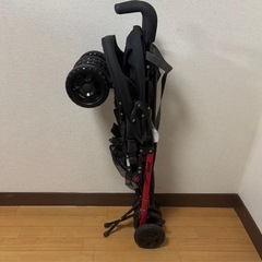 JEEP B型ベビーカー ガード付き レッドの画像