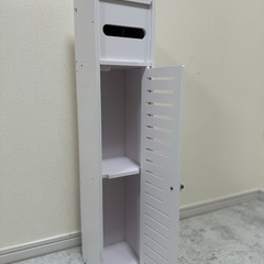 【美品】トイレ収納 ホワイト トイレラックの画像