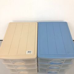 stp-3453　書類ケース　2個セット　3段　卓上　引出収納　引出ケース　プラスチック　レターケス　小物入れ　書類　文房具　卓上整理の画像