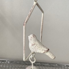 美原店 アイアン製 吊り下げ式 ガーデンベル アンティーク 小鳥　ドアベルの画像