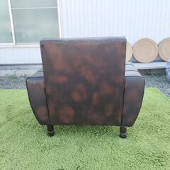 シングルソファ 1人掛け ゆったり レトロ　/UJ-1356 1Fの画像