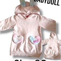 ベビー秋冬服💚3点セット 80センチ babydoll whole casual 西松屋の画像