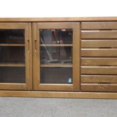 新札幌 / 旭川家具 大雪木工 マイルドオーク アンジー41 ローボード キャビネット サイドボード 収納家具 天然木 / No.3626 の画像