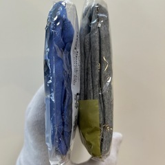 未開封未使用1枚（GUNZEグンゼ）と2枚組（イトーヨーカ堂）のセット ブリーフ ボクサーパンツ パールブルー青色系グレイ灰色系 綿100％ サイズL 胸囲84～94 袋 日本製中国製の画像