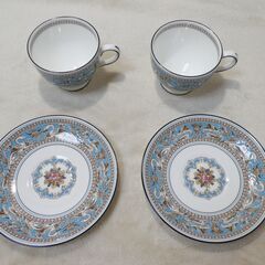 WEDGWOOD　ウェッジウッド　フロレンティーン ターコイズ 　ティーカップ&ソーサーの画像