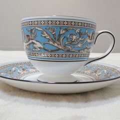 WEDGWOOD　ウェッジウッド　フロレンティーン ターコイズ 　ティーカップ&ソーサーの画像