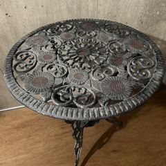 アイアン　テーブル　花台　古道具の画像