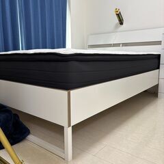 【無料】IKEA ベッドフレーム（140cm×210cm）引っ越しのためお譲りします！の画像