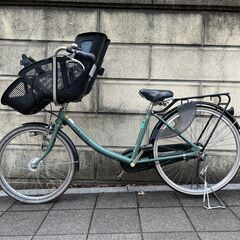 子供乗せ自転車 非電動 丸石 FRACKERS 26インチ グリーンの画像