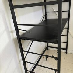 【無料】キッチンラック（黒）引っ越しのためお譲りします！の画像
