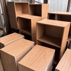 3段カラーボックス　収納家具の画像