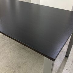 中古　美品　ミーティングテーブル　会議机　会議テーブル　会議用テーブル　作業台　ワークテーブル　木目調　ダークブラウン　W1500xD750xH700 　愛知　一宮市　江南市　稲沢　岩倉　名古屋　岐阜　各務ヶ原　羽島　三重　グッドプライス一宮の画像