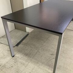 中古　美品　ミーティングテーブル　会議机　会議テーブル　会議用テーブル　作業台　ワークテーブル　木目調　ダークブラウン　W1500xD750xH700 　愛知　一宮市　江南市　稲沢　岩倉　名古屋　岐阜　各務ヶ原　羽島　三重　グッドプライス一宮の画像