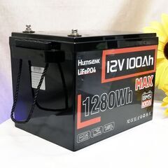 リン酸リチウムバッテリー　12V　100AH【LiFeP04】_3 現品管理番号：s1009_003wの画像