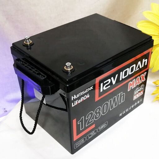 リン酸リチウムバッテリー　12V　100AH【LiFeP04】_3 現品管理番号：s1009_003w