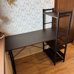 ラック付き　デスク　机　の画像