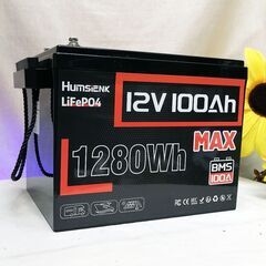 リン酸リチウムバッテリー　12V　100AH【LiFeP04】_4 現品管理番号：s1009_005wの画像