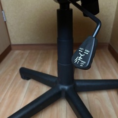 パソコン　デスクチェア　ワークチェア　キャスター付き　レザー調　ブラックの画像