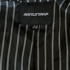 ダークグレー レザーライダージャケットの画像