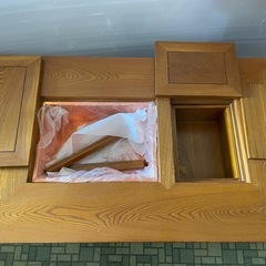 【引取限定】中古　火鉢机　高級囲炉裏テーブル　引出し付き　の画像