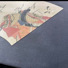 中古　屏風　二つ折り　扇柄　和風の画像