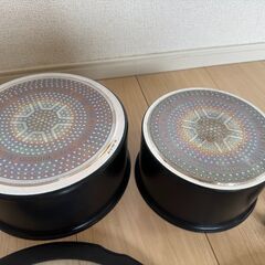 T-fal ティファール　取手のとれる鍋　ガス火用　2個セット　ガラス蓋、ハンドル付の画像