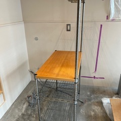 ホームエレクター ワイヤーシェルフ メタルラック スチールラック ERECTA 作業台の画像