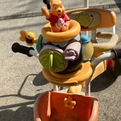 訳あり　くまのプーさん　三輪車　無料で差し上げます。の画像