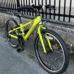 ＜整備済・美品超お得車＞LOUIS GARNEAU・ルイガノ J22  22インチ・ライムイエロー・18段変速 マウンテンバイク・前後タイヤ/チェーン/シフトワイヤー/グリップ新品交換済・子供用自転車の画像