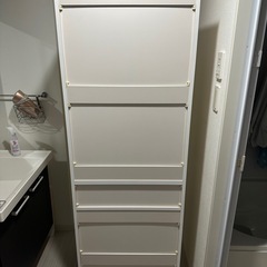 中古　収納　タンス　前開き扉　ランドリー収納の画像