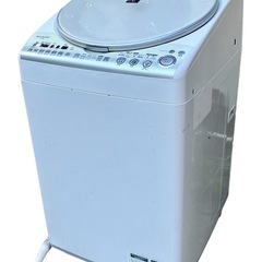 🧺シャープ SHARP タテ型洗濯乾燥機（9.0kg） ホワイト系 プラズマクラスター搭載 ES-TX900-W（中古品）の画像