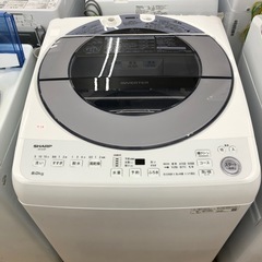 【ドリーム川西店御来店限定】☆ジモティー見たよ♪割引☆シャープ　8kg洗濯機　2021年製 クリーニング済み【2125560000028464】の画像