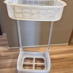 洗濯カゴ　ランドリーバスケット２段の画像