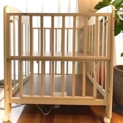 KATOJI ミニサイズベビーベッド（90cm × 60cm） 専用サイズの敷布団付きの画像