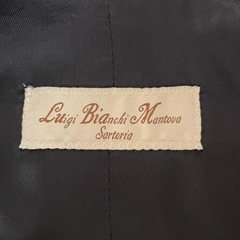 ✨美品✨Luigi Bianchi Mantova ベスト ジレ ダブルボタン 黒 ブラック メンズ ビジネス フォーマル ジャケット風 スタイリッシュの画像