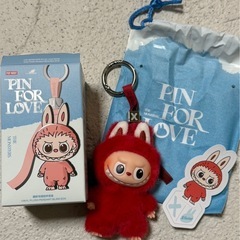 ラブブ POP MART THE MONSTERS PIN FOR LOVE X 正規品確認済み LABUBU イニシャル  Xの画像