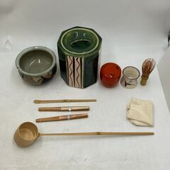【長期保管品】茶道具セット 木製 茶道 ※写真のものが全て 芸術 骨董品 1点 アンティーク 昭和レトロの画像