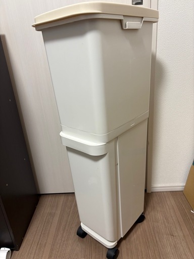 トンボ ゴミ箱 34.5L 日本製 フタ付き 2段 分別 スリム