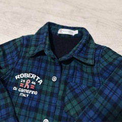 90cm ROBERTO DI CAMERINO チェックシャツの画像