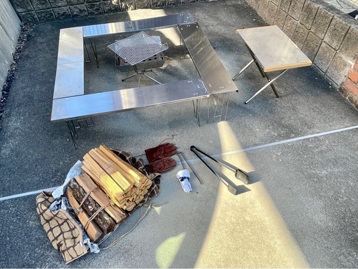 受付終了　
ユニフレーム　ファイヤーグリル&焚き火テーブル&いろりセット　関西手渡し希望