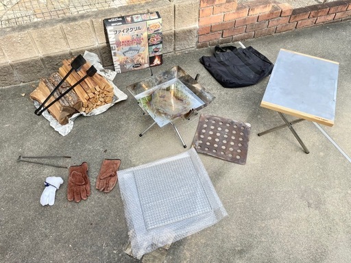 受付終了 ユニフレーム ファイヤーグリル&焚き火テーブル&いろりセット