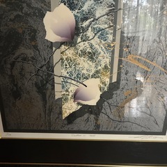🌹グレーのシックな絵画/リトグラフ🌹の画像