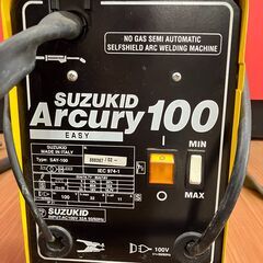 【中古】【動作OK】【店頭引取限定】　半自動溶接機　ＳＵＺＵＫＩＤ　ＳＡＹ－１００　本体のみの画像