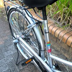 中古自転車 RENTIC CHUBU ママチャリ 自転車 内装3段ギア 26インチ シルバー LEDライト 通勤 通学 近所のお出掛けなどにの画像