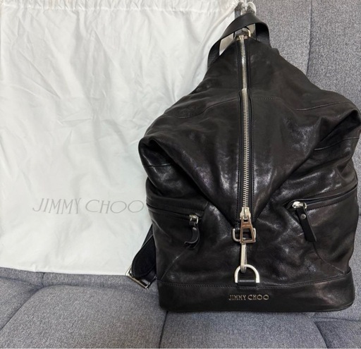 JIMMY CHOO ブラックレザー バックパック