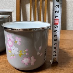 ホーローキャニスター（小）　新品　宇野千代の画像